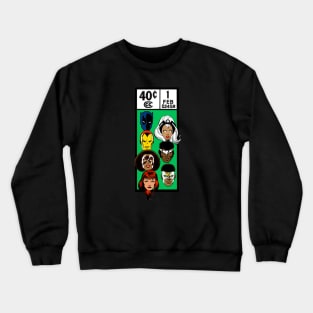 Black Superhero Team Crewneck Sweatshirt